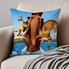 Classic Animated Movie IIce Age Cushion Cover Pillowcase Antidustmite Invisible Zipper Short Plush Sofa Cushion