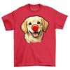 Labrador Dog Red Nose Novelty Funny T-Shirt Adults and Kids Comedy Tee Shirt