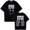 Oasis Live 25 Тур 2025 Хлопковые Футболки с Принтом Мужские Женские Повседневные С Круглым Вырезом Большого Размера Мужские Короткий Рукав Унисекс Y2k Уличная Одежда