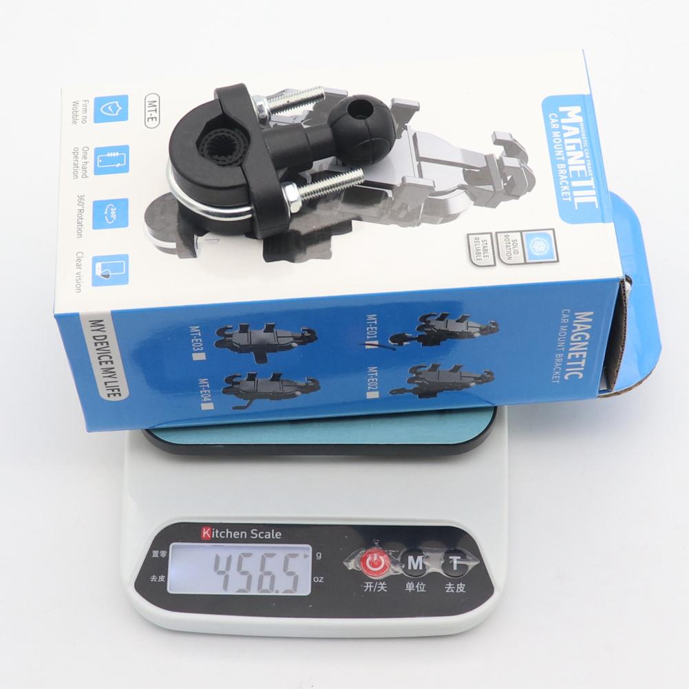 Держатель для телефона на мотоцикле, вращающийся на 360°, зажим для сотового телефона на руль, амортизирующий кронштейн для навигации для телефонов 4,7–7 дюймов