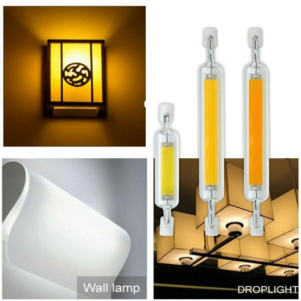 R7S COB LED Light Bulb Dimmable 78mm 118mm 110V 220V Lamp 3W 5W 7W 13W Glass Tube Lights360 Degree Double Ended Filament J118