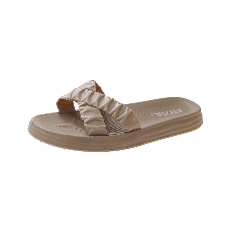 Односложные тапочки женская летняя одежда интернет-знаменитости корейская версия повседневных тапочек-кроссовок тапочки плоская пляжная обувь для девочек