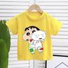 Crayons Shinchan Children T Shirt Kawaii Cartoon Boy Girl Short Sleeve Tee Shirt Summer Kids Clothes Anime Toddler Cotton Tops
