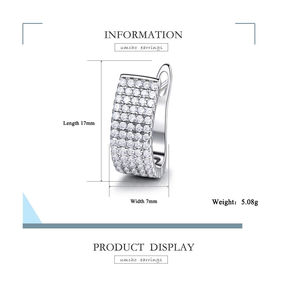 UMCHO Женские циркониевые серёжки с кристаллами в подарочной упаковке