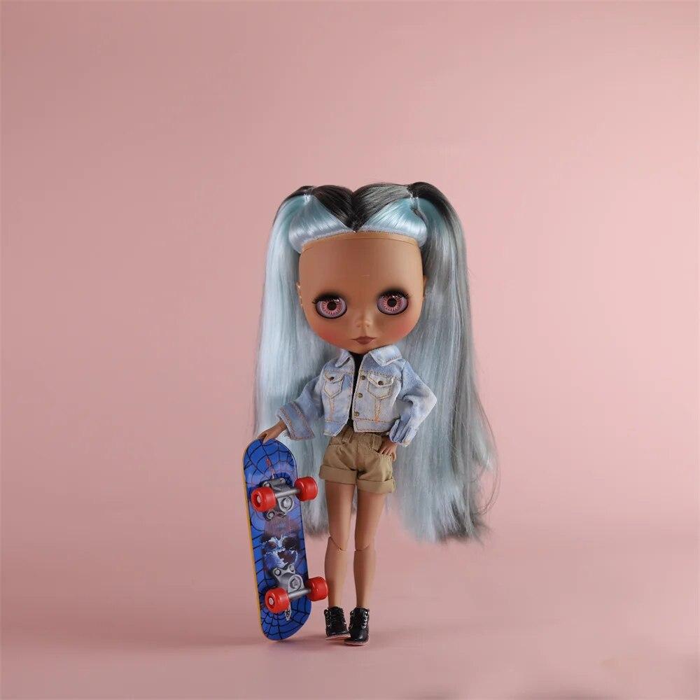 ICY DBS Blyth кукла шаровой шарнир, тело, разноцветные волосы, черная кожа, матовое лицо, телесная кукла и набор, кукла, игра-одевалка, подарок для девочки
