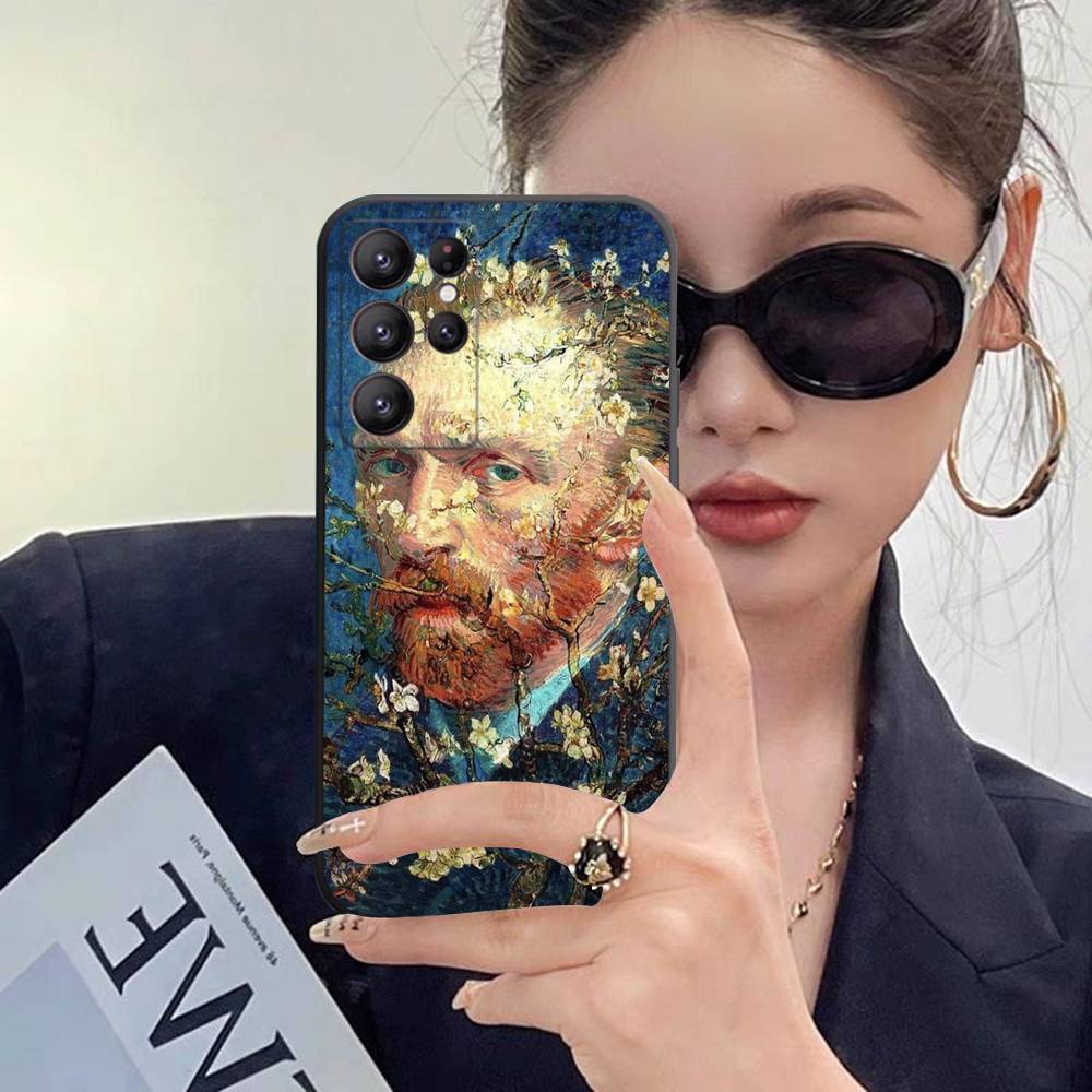 Ретро Кейс-палитра Ван Гога для Samsung Galaxy Case S25 S23 S22 S21 S30 S20 S10 Ultra Plus FE Мягкое TPU Покрытие