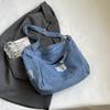 Denim Bag Shoulder Bag Large Capacity Women's Commuter Tote Bag