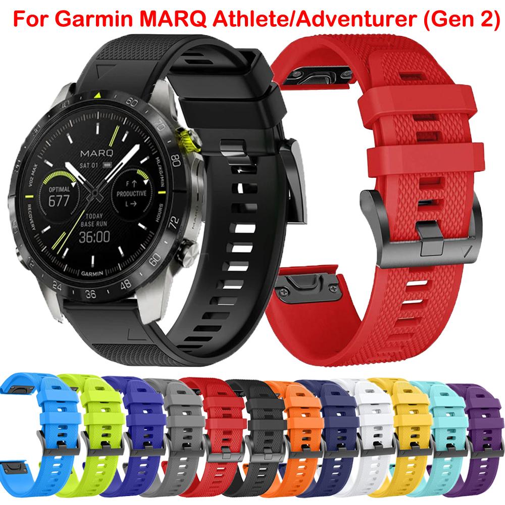 26 22 мм ремешок Easyfit для Garmin MARQ Athlete Adventurer Golfer Captain Aviator, силиконовый браслет для умных часов, быстросъемный