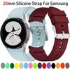 Силиконовый ремешок 20 мм для Samsung Galaxy Watch 7 6 5 4 44 мм 40 мм 5 Pro 45 мм Без зазора Удобный ремешок для часов 6 Classic 47 мм 46 мм