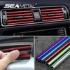 Car Stickers Interior Dashboard Air Outlet Vent Decoration Universal Moulding Strips Car Accessories