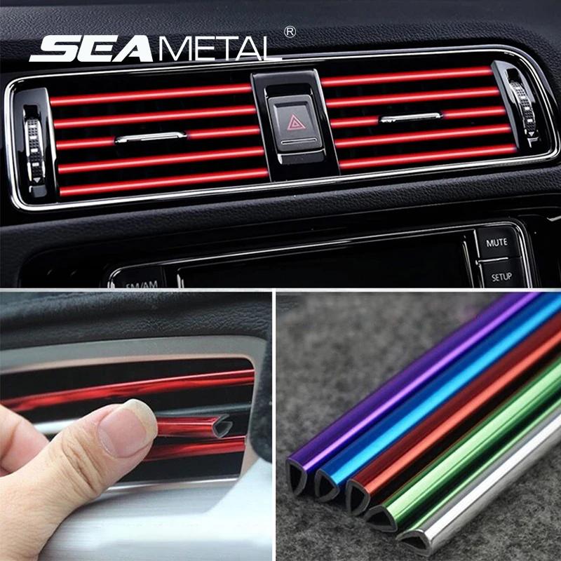 Автомобильные наклейки для интерьера приборной панели, вентиляционное отверстие, украшение, универсальные молдинги, автомобильные аксессуары