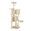 Cat Tree 160cm Cat Tower with Hammock, Ladder, Cave, 2 Plush Balls, Sisal Posts, 48 x 48 x 160cm,