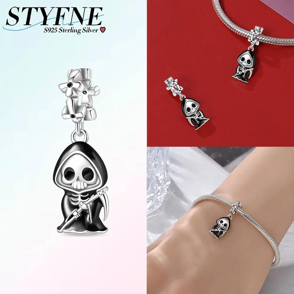 Anniversary Diablo Series Skull Flower Witch Furnace Sprouting Beads Pendant Copper Charms Fit Bracelet Diy Woman Jewelry