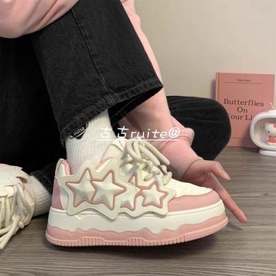 Dopamine star обувь женская платформа обувь для хлеба 2025 новая весна студенческие кеды универсальная нишевая спортивная обувь