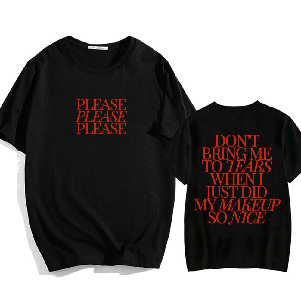 2024 Song Please Please Please T-shirt Sabrina Carpenter Short N' SweetAlbum Tee-shirt Cotton Summer Unisex Streetwear Graphic