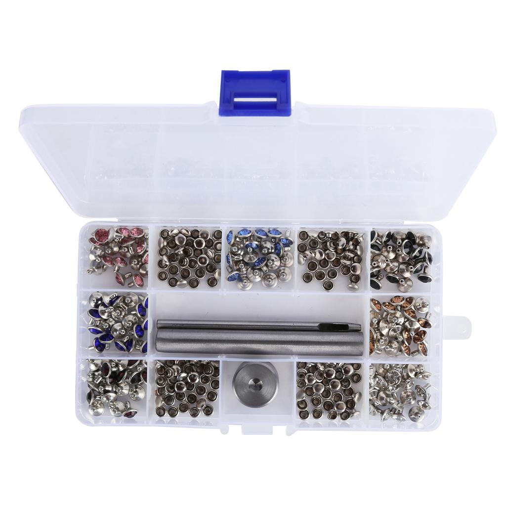 Rhinestone Stud Rivet Set Dress Shoes Decoration Decorative Kit Craft Supplies 8mm