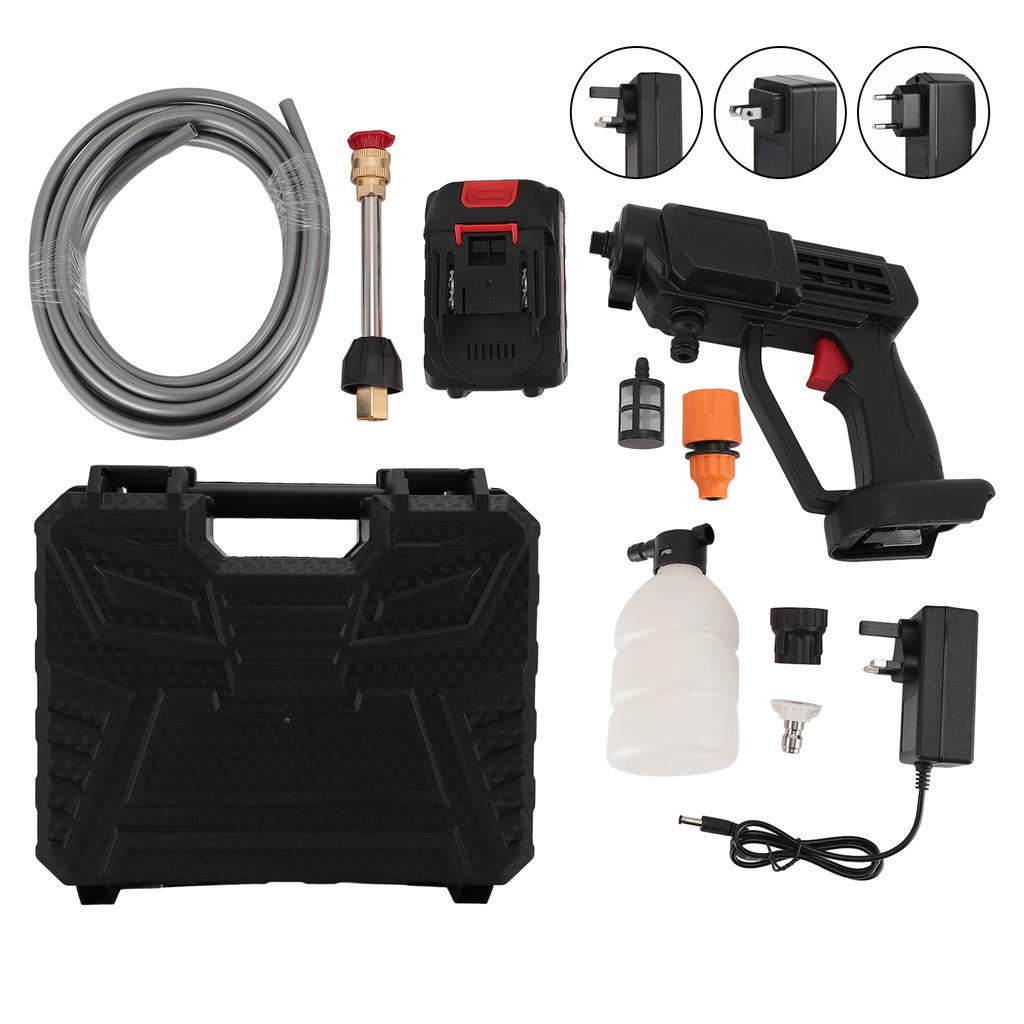 Cordless Pressure Washer 30bar Handheld Battery Operated High Pressure Car Washer with 5 Meters Filt