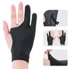 Artist Drawing Palm Rejection for Right and Left Digital for Painting Gloves, 3-Layer [2-Pack Black] Hands, Art, Graphics, Tablets, iPads, Two-Finger