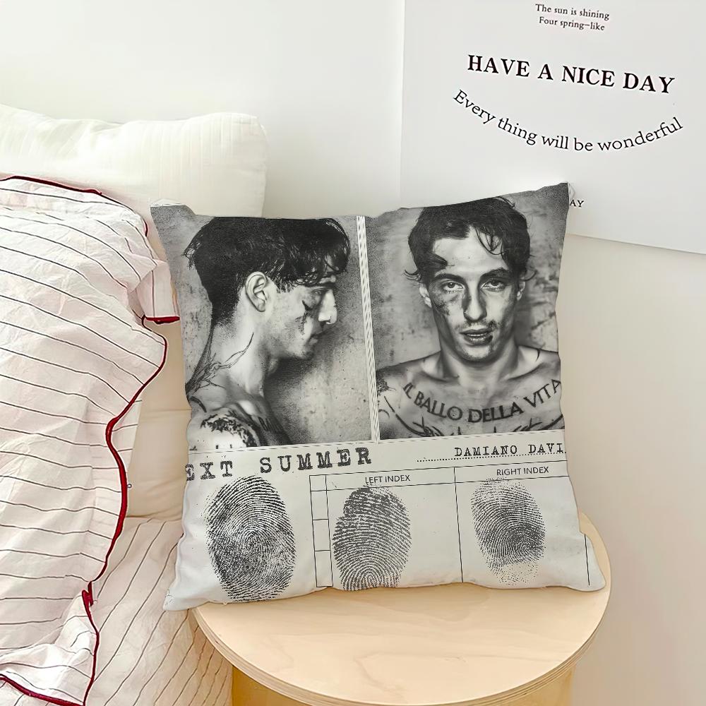 Певец Д-Дамиано Давид рожден с разбитым сердцем Изголовье для гостиной Спальня Офис Подушка Подушка Диван Подушка для сна Наволочка