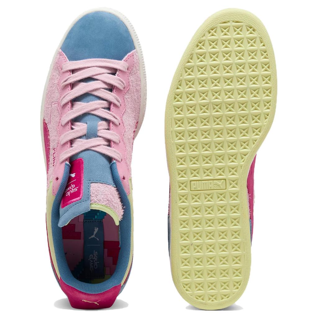 Игра в кальмара x Puma Suede M.C. Кроссовки унисекс с принтом литографии Эшера розово-голубые-горизонт орхидея-тень 399428-01