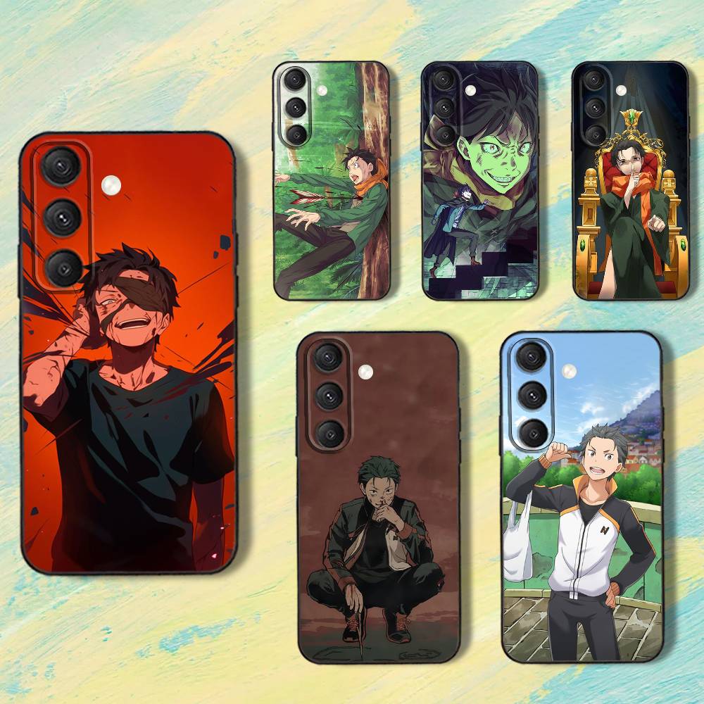 Чехол для телефона N-Natsuki Re0 Subaru для Samsung S25, S24, S10, S22, S21, S20, S23, Ultra, Plus, Lite, FE, Мягкий силиконовый черный чехол