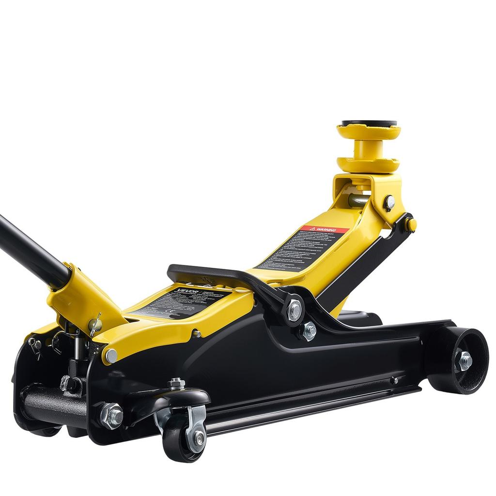 Low Profile Floor Jack, 2.5 Ton Capacity, Steel Racing Floor Jack with Single Piston Quick Lift Pump & SUV Adapters, Hydraulic Trolley Car Lift for