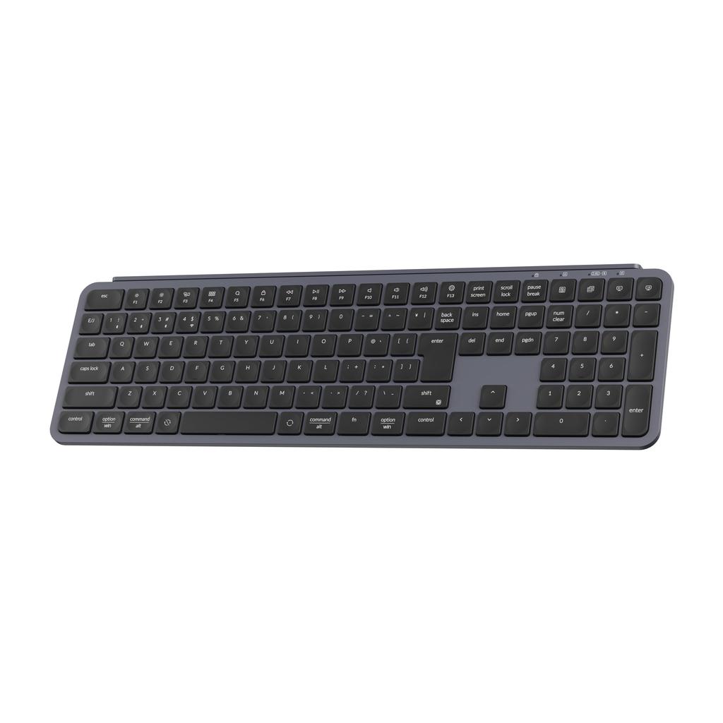 Keychron B6 Pro Ультратонкая беспроводная клавиатура, Полноразмерная, с цифровым блоком, Кастомизация ZMK, Ножничные переключатели, 2.4 ГГцBluetooth 5.2Проводная