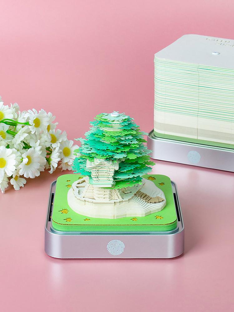 Hot Selling Gift Idea Treehouse Shape Stationery Custom Oem Odm Logo Printed Sticky Note Luxury Memo Pad