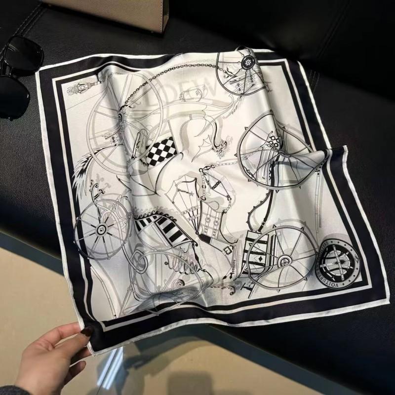 Silk Scarf Women 53x53cm Pure Mulberry Square Shawl Elegant Chinese Style Lightweight Fashion Accessory