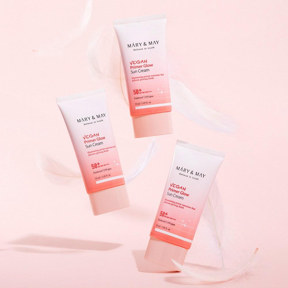 Mary & May Primer Glow Sun Cream SPF50+ PA++++, 50ml, 1 Unit