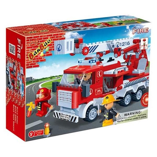 Banbao Ladder Fire Truck LEGO LEGO BO8313, Mixed Color