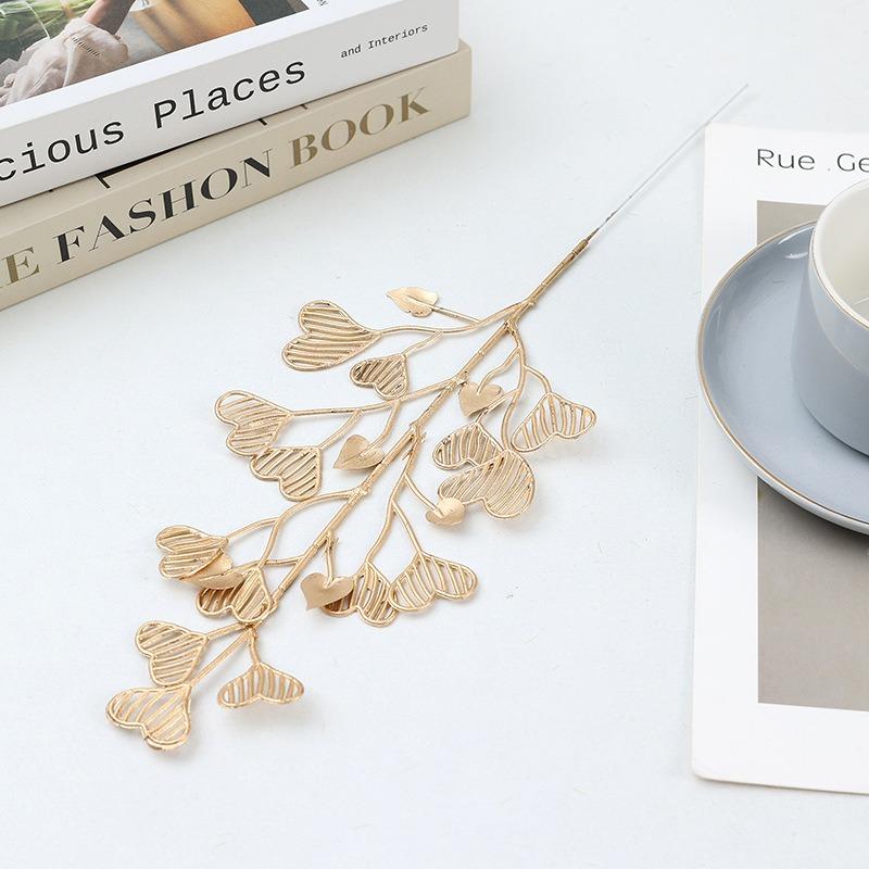 Золотой букет искусственных цветов Искусственное растение Украшение для дома, комнаты, Рождественское украшение, Новогодние подарки, Аксессуары