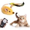 Electric Mouse Toy for Cats Interactive Plush Mouse with Remote Control Rechargeable Automatic Moving Cat Mice Toy with Feather Tail