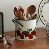 Universal Vertical Cutlery Holder - Multi-purpose Kitchen Chopstick, Fork, and Knife Organizer with Draining for Home or Restaurant.