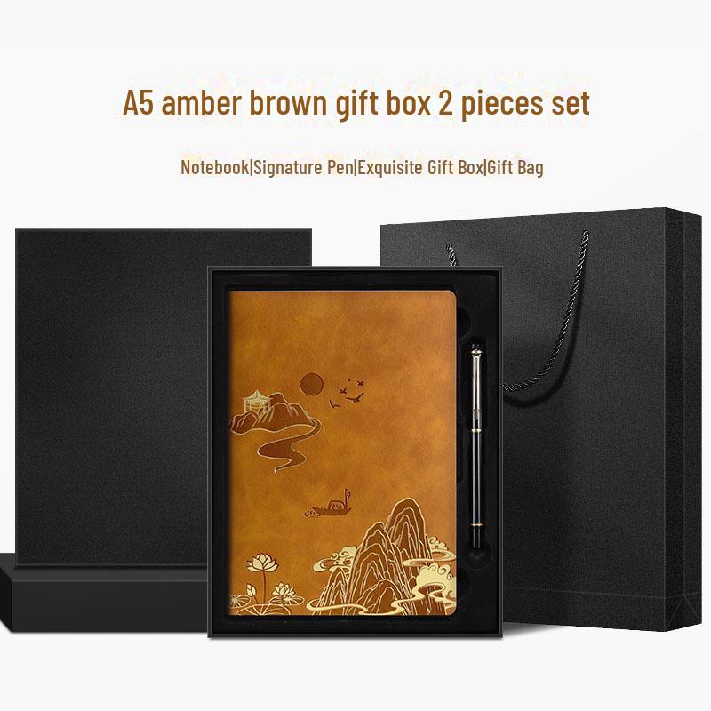 Подарочный набор из блокнотов формата А5 «Культура и творчество» — сувенир в китайском стиле с индивидуальным логотипом