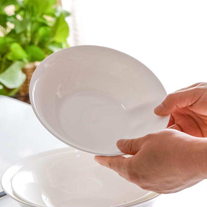 8-дюймовая коническая миска из чисто белого фарфора