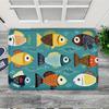 Cartoon Fish Slowly Swimming Carpet Soft Floor Mat Doormat Kitchen Rug Soft Living Room Carpet Rug For Bedroom Home Decor