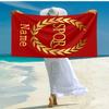Personalized customized proof beach towel with SPQR logo pattern - soft, absorbent,quick-drying,perfect swimming,camping&bathing