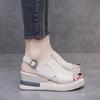 Fashion 2024 Summer Wedge Platform Sandals Fashion Retro Romen Beach Shoes Ladies Casual Peep Toe Soft Comfortable Sandalias De Mujer