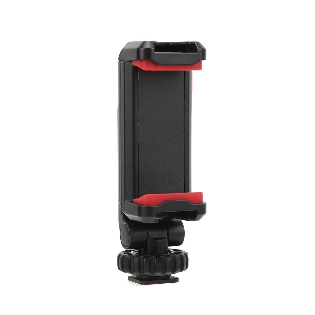 360 Degree Rotation Phone Clip Phone Bracket with Cold Shoe Mount for Microphone Fill Light