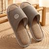 Women's Four-Season Linen Slippers: Silent, Sweat-Absorbent, Non-Slip for Indoor Use