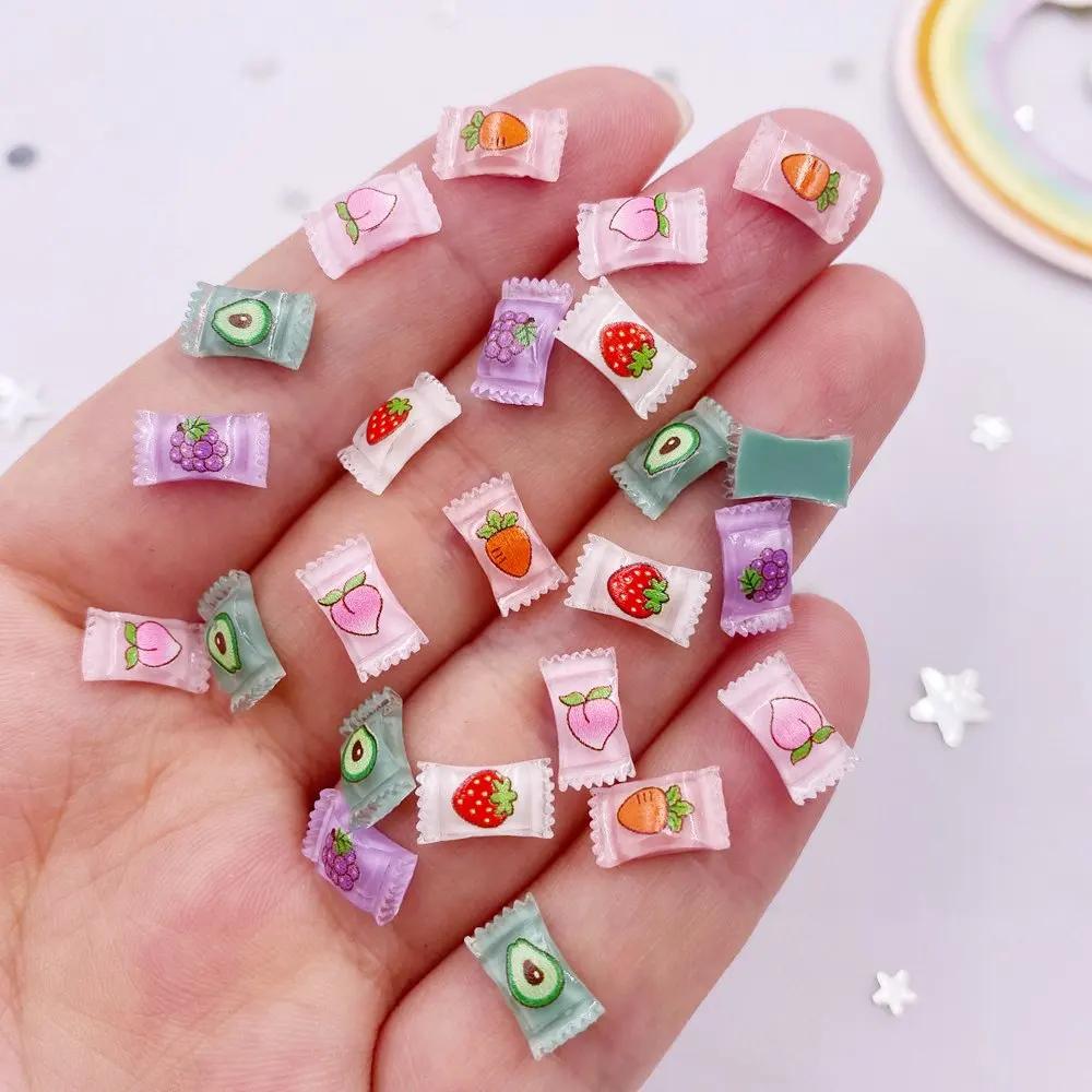 20 шт. Миниатюрные разноцветные конфеты для кукольного домика Миниатюрная еда для рукоделия Крошечная смола для кухни кукольного домика Микроландшафтный декор