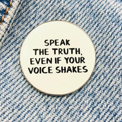 Новая эмалированная булавка с надписью «Скажи правду», металлическая заглушка, подарок на день рождения, 1 шт.