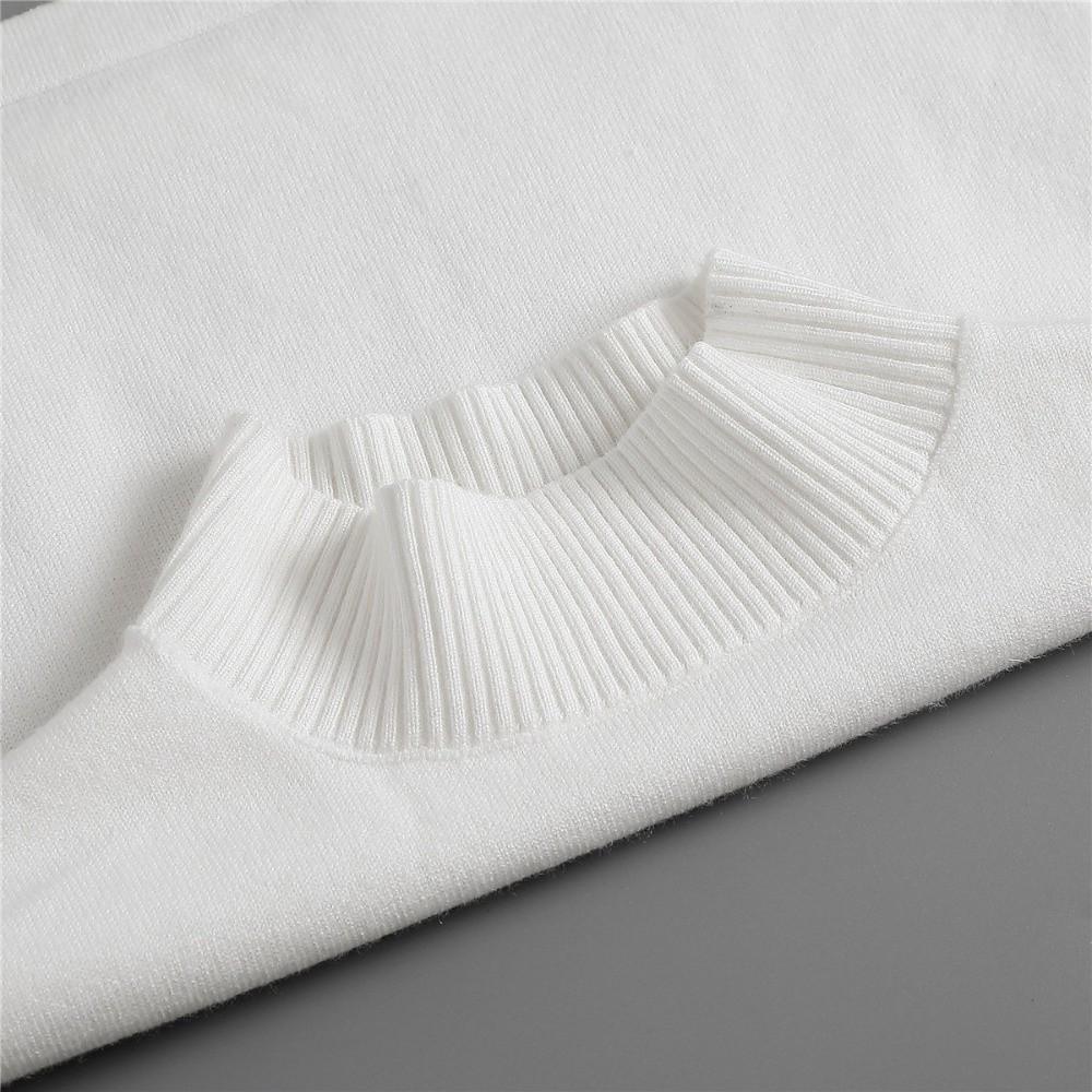 Adjustable Winter Sweater False Collar Solid Color Blouse Top Winter Season Clothing Accessories