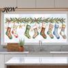 Waterproof Glass Decals for Holidays Christmas Stockings Window Sticker, Static Cling Removable Decal, Seasonal Decorations PVC Decal Doors,