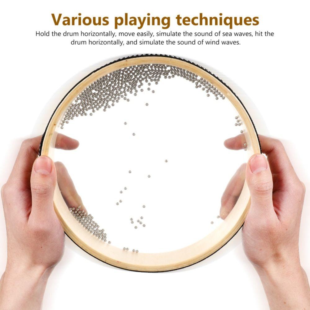 The Sound of The Sea Wave Drum Double Sided Hand Drum Musical Instrument Ocean Drum Meditation