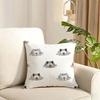 Cartoon French Bulldog Pattern Cushion Cover Reversible Plush Pillow Cover Soft Fluffy  Home Decor for Sofa Bedroom