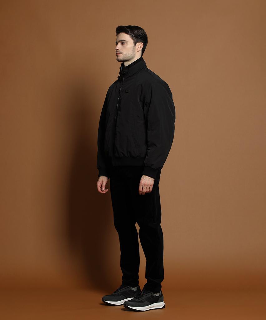 Panicale Black High-Neck Down Blouson Jacket