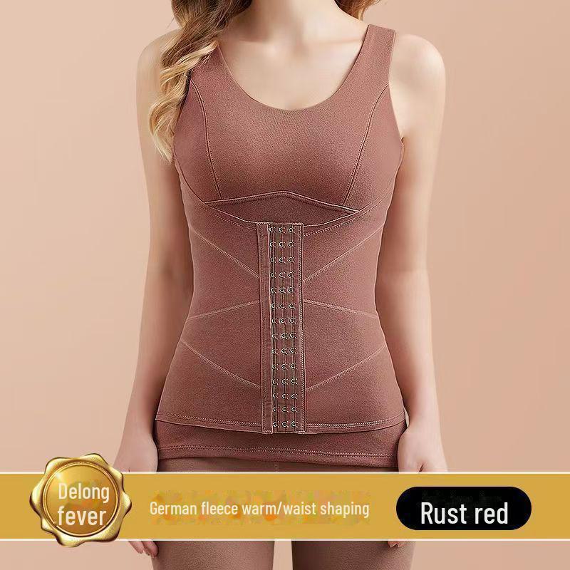 Женский самонагревающийся флисовый жилет: Теплый базовый слой с подкладкой на груди, облегающий фигуру, для осени/зимы