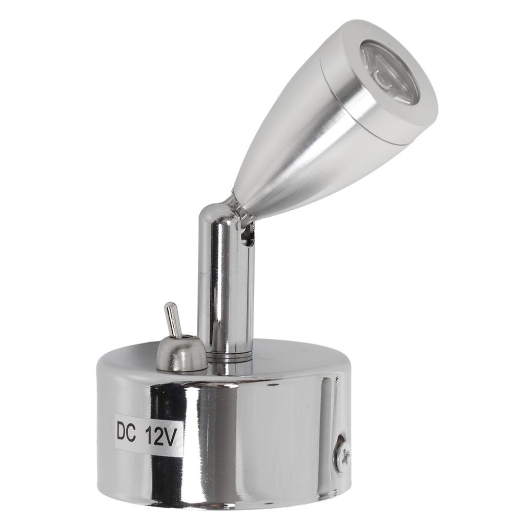 12В 3Вт Светодиодный Маленький Прожектор Теплый Белый Поворотный Светильник для Чтения Внутреннее Освещение для Автодома Яхты Кемпера Прицепа